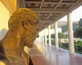 Sunset on the Main Peristyle Garden of the J. Paul Getty Museum, Los Angeles, California Royalty Free Stock Photo