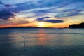 Sunset on the makarska riviera Royalty Free Stock Photo