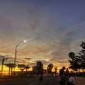 Sunset in Makassar city Royalty Free Stock Photo