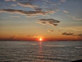 Sunset at malaca strait Royalty Free Stock Photo