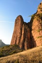 Sunset in the Mallos de Riglos, Huesca province, Aragon, Spain Royalty Free Stock Photo