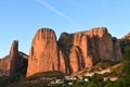 Sunset in the Mallos de Riglos, Huesca province, Aragon, Spain Royalty Free Stock Photo