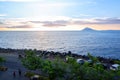 Sunset in Manado city, North Sulawesi Royalty Free Stock Photo