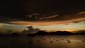 Sunset on Mandeh island Royalty Free Stock Photo