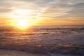 Sunset at Manhattan Beach, Half Moon Bay, California Royalty Free Stock Photo