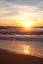 Sunset at Manhattan Beach, Half Moon Bay, California Royalty Free Stock Photo
