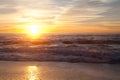 Sunset at Manhattan Beach, Half Moon Bay, California Royalty Free Stock Photo