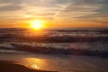 Sunset at Manhattan Beach, Half Moon Bay, California Royalty Free Stock Photo