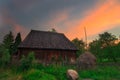 Sunset in Maramures Royalty Free Stock Photo