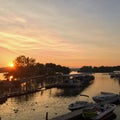 Sunset marina Royalty Free Stock Photo