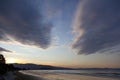 Sunset on Marlborough Sounds New Zealand