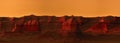 Sunset on Mars, Martian landscape