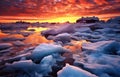 âSunset is so marvelous that even the sun itself watches it every day in the reflections of the infinite ice mountain.â\