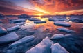 âSunset is so marvelous that even the sun itself watches it every day in the reflections of the infinite ice mountain.â\