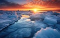 âSunset is so marvelous that even the sun itself watches it every day in the reflections of the infinite ice mountain.â\