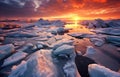 âSunset is so marvelous that even the sun itself watches it every day in the reflections of the infinite ice mountain.â\