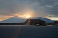 Sunset in Masaya volcano Nicaragua national park Royalty Free Stock Photo