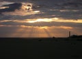 Sunset in Maspalomas. Gran Canaria Island. Spain. Royalty Free Stock Photo