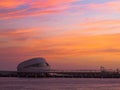 Sunset Matosinhos Portugal Cruise terminal ship harbor