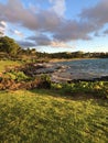 Sunset on a Maui Hawaii Beach. Royalty Free Stock Photo