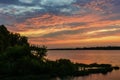 Sunset on the Maumee River Royalty Free Stock Photo