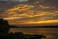 Sunset on the Maumee River Royalty Free Stock Photo