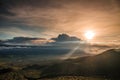 Sunset on Mauna Kea,Hawaii Royalty Free Stock Photo