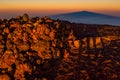 The sunset on Mauna Kea mountain on Hawaii Royalty Free Stock Photo