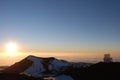 Sunset on Mauna Kea Summit Royalty Free Stock Photo