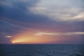 Sunset on the Mediterranean sea in Majorca Royalty Free Stock Photo