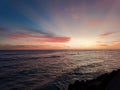 Sunset on Melasti Beach Bali Royalty Free Stock Photo