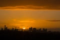 Sunset Melbourne city skyline Royalty Free Stock Photo