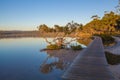 Sunset at the Merimbula Lake, Victoria, Australia Royalty Free Stock Photo