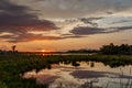 Sunset at Merritt Island National Wildlife Refuge, Florida Royalty Free Stock Photo
