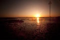 Sunset at mersea island in essex Royalty Free Stock Photo