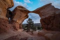 Sunset at Metate Arch in Devils Garden Escalante Royalty Free Stock Photo