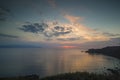 Sunset at milazzo in sicily Royalty Free Stock Photo