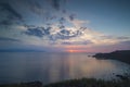 Sunset at milazzo in sicily Royalty Free Stock Photo