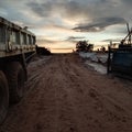 Sunset at Mining Plant Borneo Island