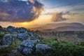 Sunset at the Mirador Dos Carris Royalty Free Stock Photo