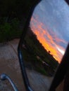 Sunset in the miror