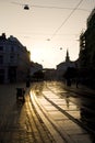 Sunset in Miskolc Royalty Free Stock Photo