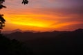 Sunset in Mizoram state. India