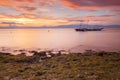 Sunset at the Moalboal beach, Philippines Royalty Free Stock Photo