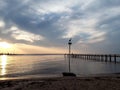 Sunset on Mobile Bay at Fairhope, Alabama Royalty Free Stock Photo