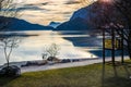 Sunset on Molveno Lake