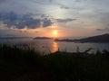 Sunset moment viewed from the top of Botak Hill.