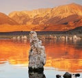The sunset on Mono Lake Royalty Free Stock Photo