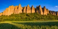 Provence, France. Sunset on monolith rock formation near the village of Les MÃÂ©es