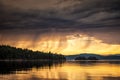 Sunset at Montague Harbour Marine Provincial Park on Galiano Island in the Gulf Islands, British Columbia